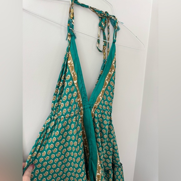 MT Collection Green and Gold Dress - Picture 2 of 5